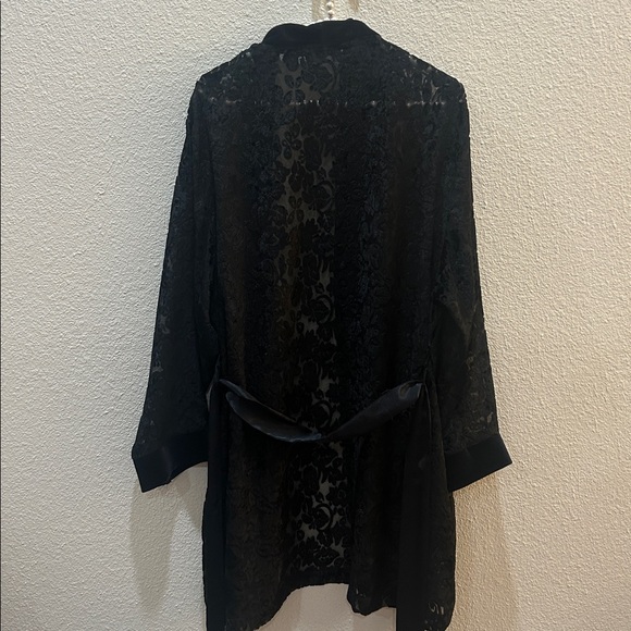 Vintage 90s Victoria's Secret Gold Label Velvet Sleep Dress and Robe Set - Picture 15 of 16